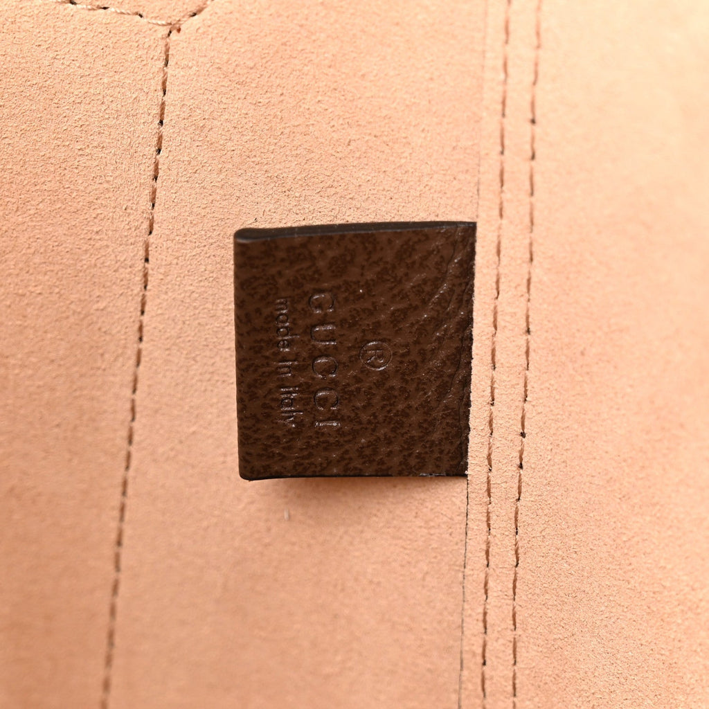 Gucci GG Supreme Monogram Web Ophidia Tote Brown