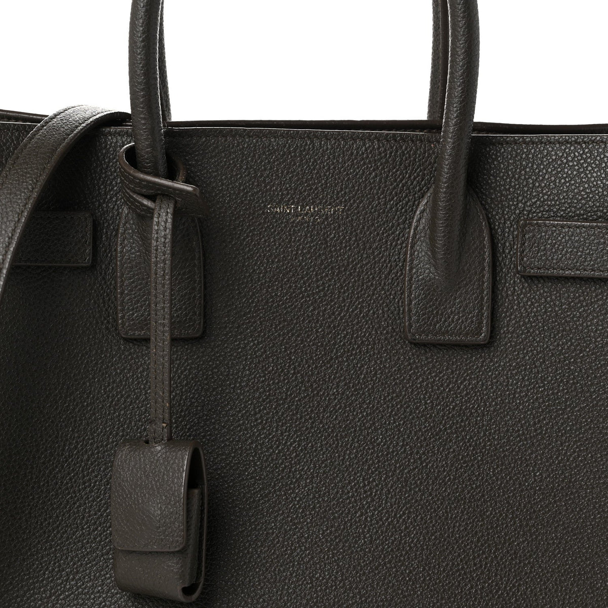 Saint Laurent Grained Calfskin Baby Sac De Jour Fog