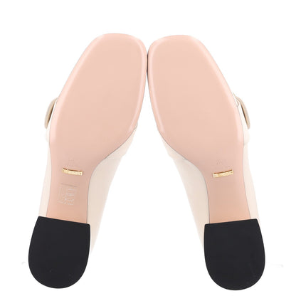 Gucci Calfskin Leather Women's Blondie Pumps 40.5 Mystic White