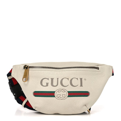 Small Calfskin Belt Bag - White