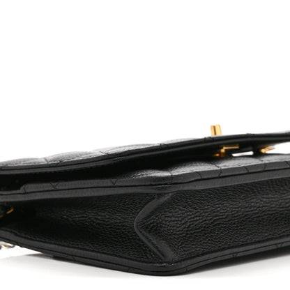Quilted Caviar Wallet Bag