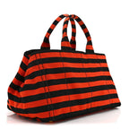Prada Canapa Striped Tote Arancio
