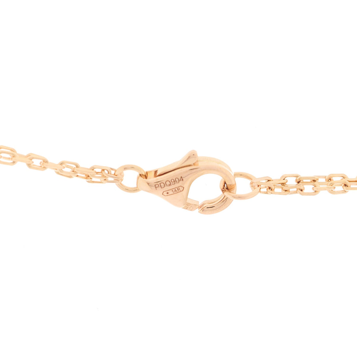 18K Pink Gold 2 Diamond LOVE Necklace