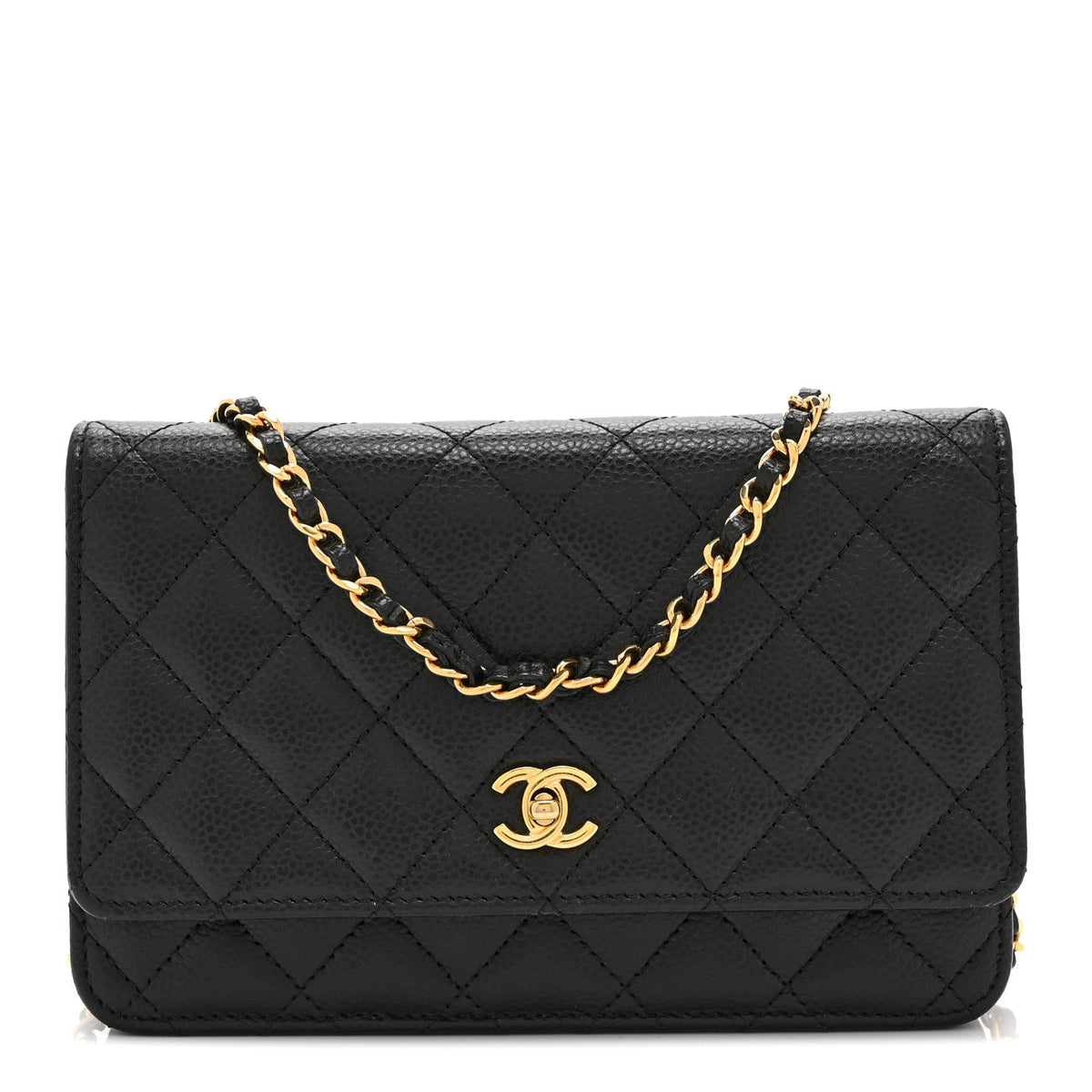 Quilted Caviar Wallet Bag