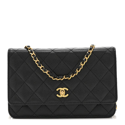 Quilted Caviar Wallet Bag