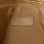 Chanel Metallic Calfskin Quilted Small XXL Travel Flap Bag Gold