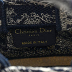 Christian Dior Canvas Mini Book Tote Phone Bag Blue