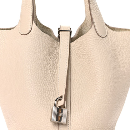 Taurillon Clemence Picotin Lock 18 Pm Cr Handbag