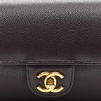 Chanel Shiny Caviar Preppy Coco Small Bowling Bag Black