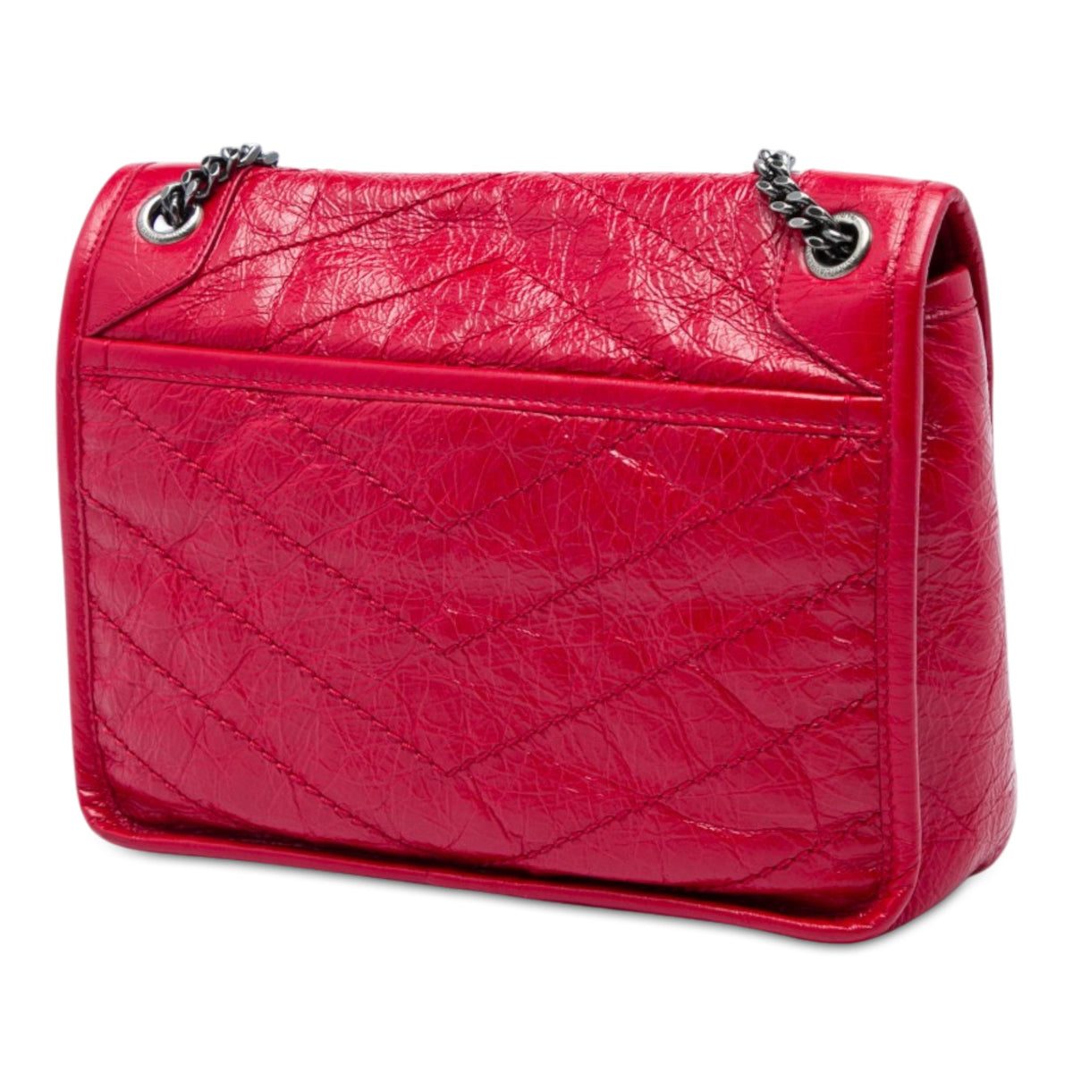 Niki Chain Flap Bag Matelasse Chevron Leather Baby
