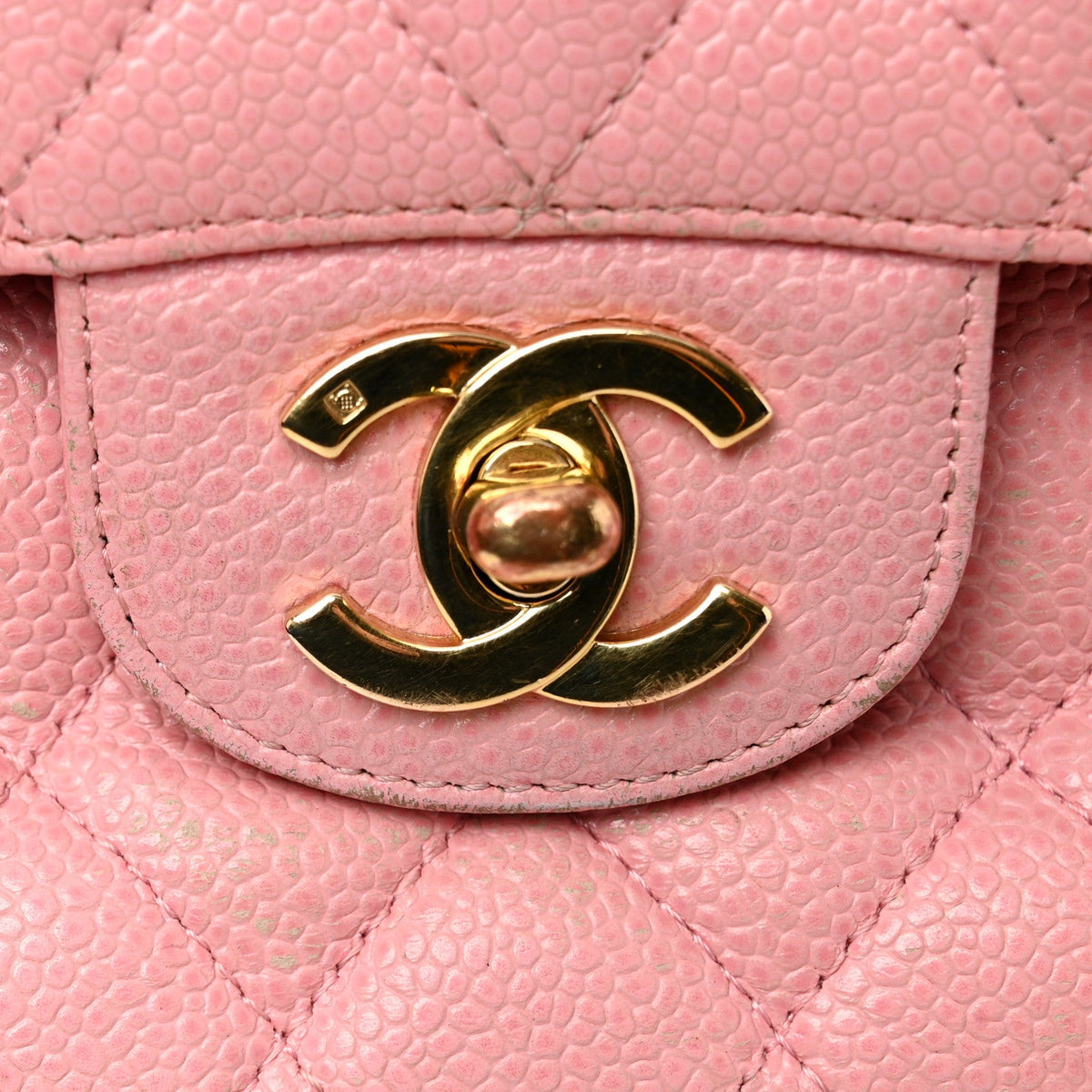 Medium Quilted Caviar Flap Shoulder Bag