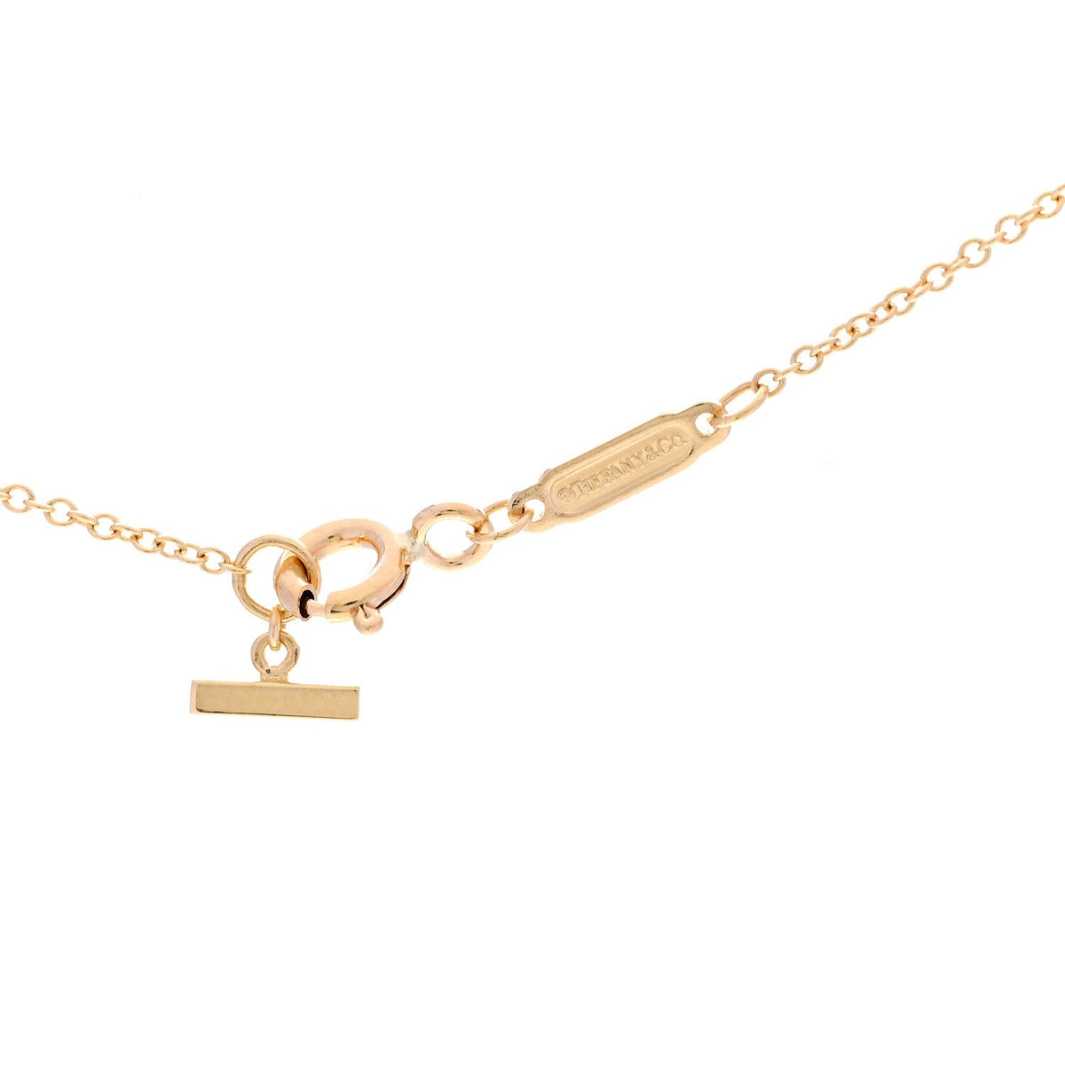 18K Yellow Gold Diamond Mini T Smile Pendant Necklace