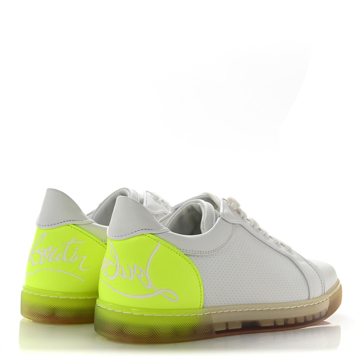 Christian Louboutin Calfskin Women's Fun Vieira Orlato Sneakers 39 Bianco