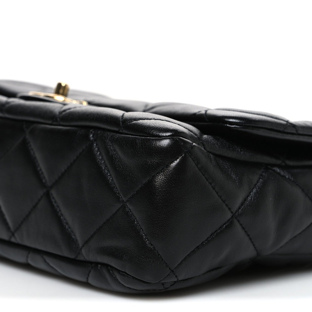 Large Quilted Lambskin Flap Shoulder Bag