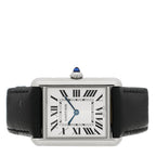 Cartier Stainless Steel Calfskin 25mm Must de Cartier Tank Quartz Watch