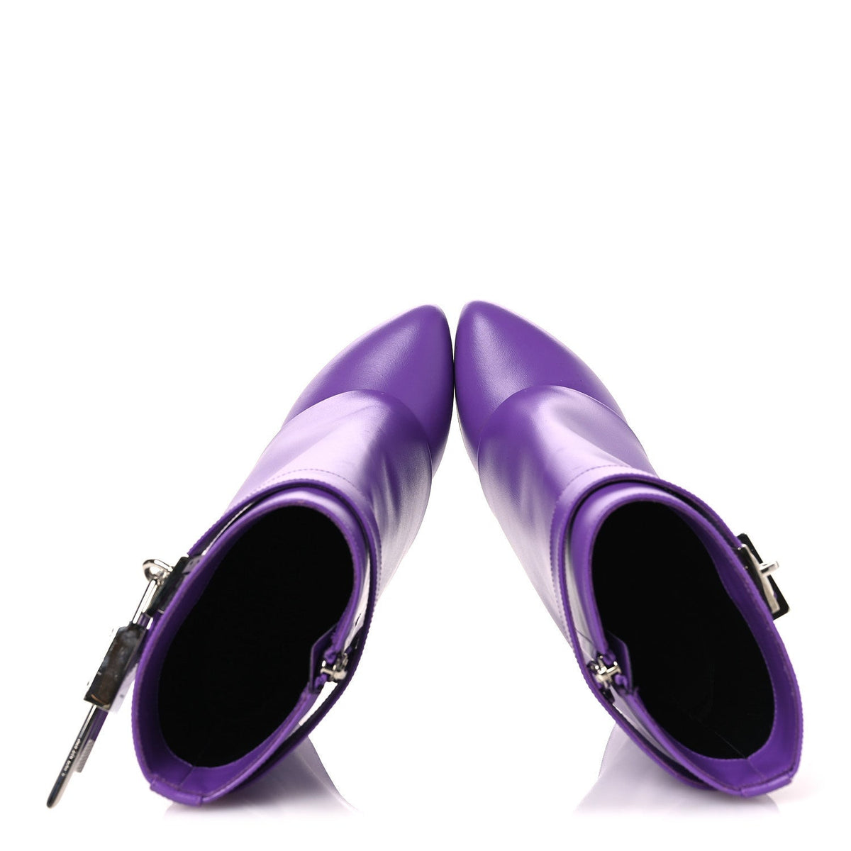 Givenchy Calfskin Women's Shark Lock Ankle Boots 35 Ultraviolet