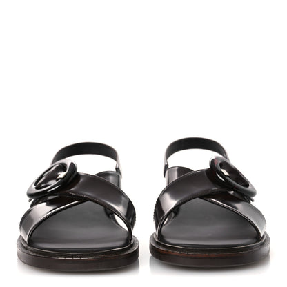 Prada Spazzolato Fume Women's Re-Edition 1996 Buckle Sandals 41 Bruciato
