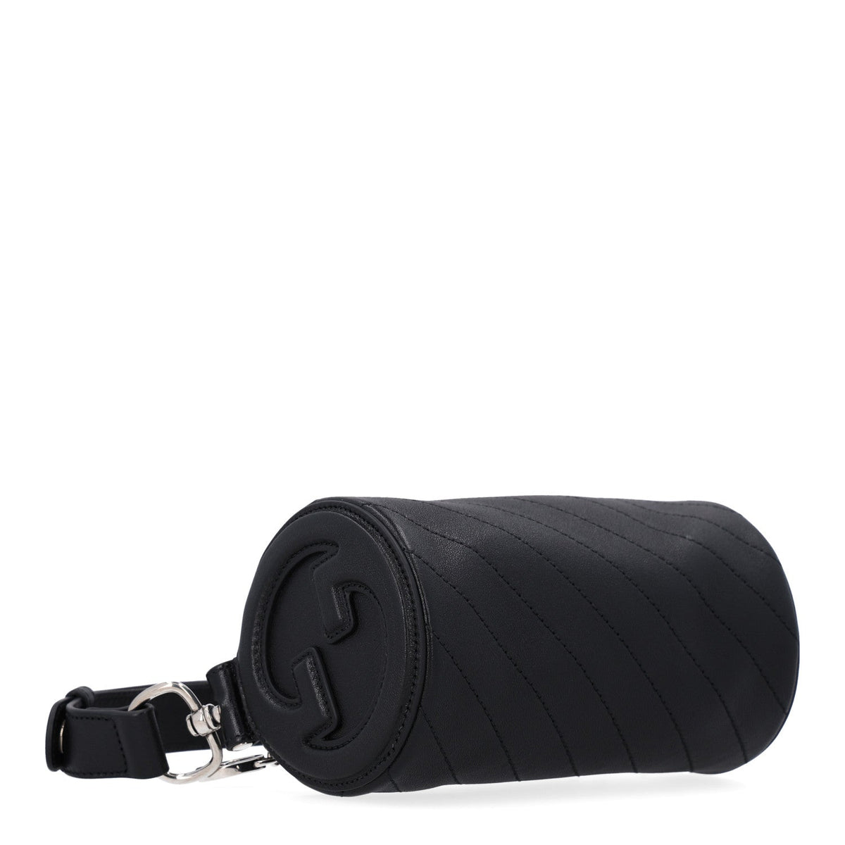 Gucci Calfskin Mini Blondie Barrel Shoulder Bag Black