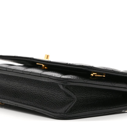 Quilted Caviar Wallet Bag
