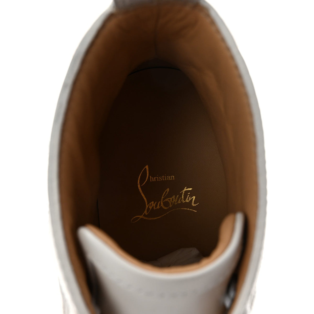 Christian Louboutin Calfskin Men's Louis Flat Sneakers 39 White