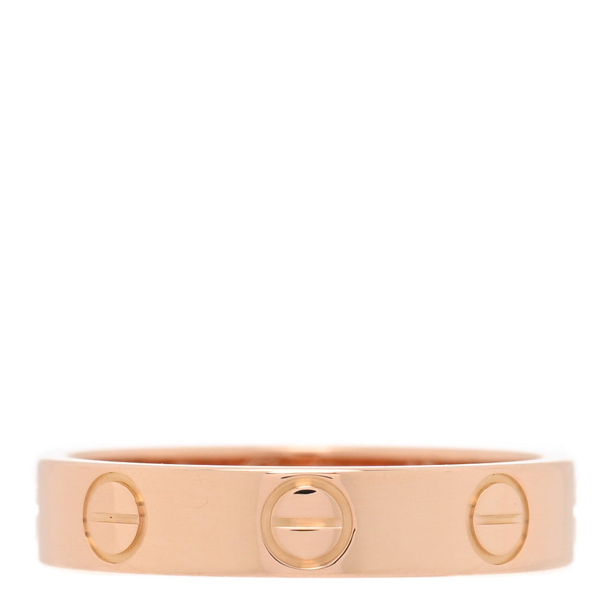 18K Pink Gold 3.5mm LOVE Wedding Band Ring 48 4.5