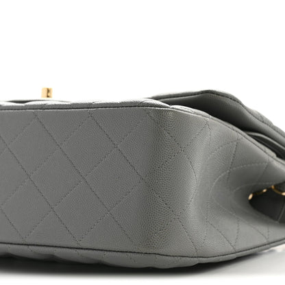 Quilted Caviar Flap Shoulder Bag