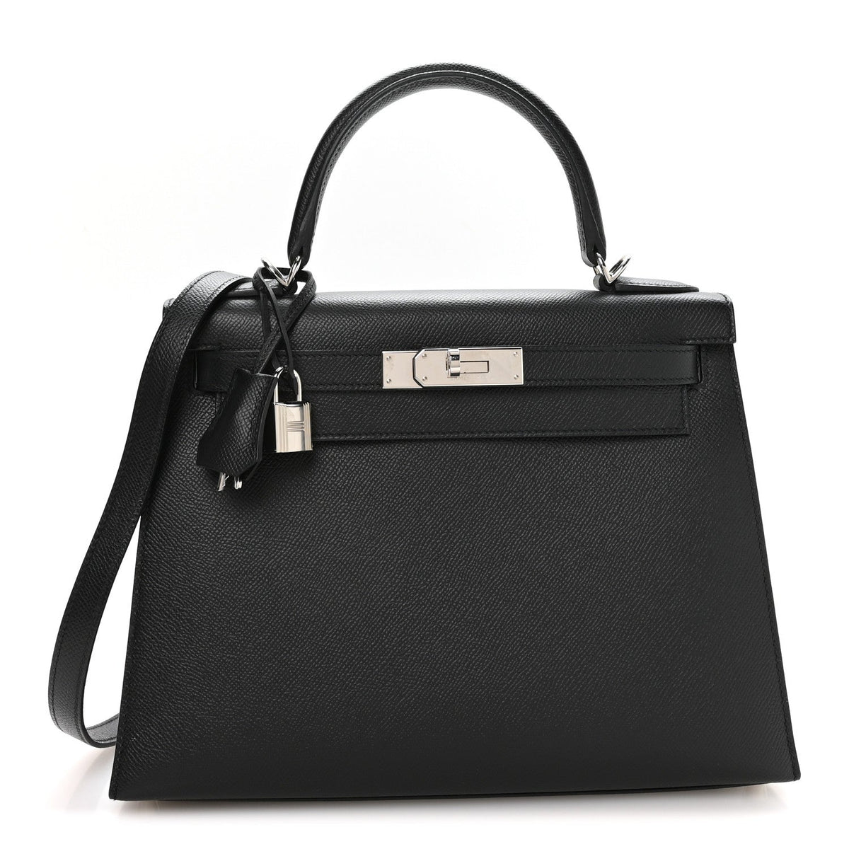 Hermes Epsom Calfskin Kelly Sellier 28 Bag Black