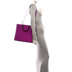 Fendi Technical Fabric Plexiglass FF Medium Sunshine Shopper Bouganville