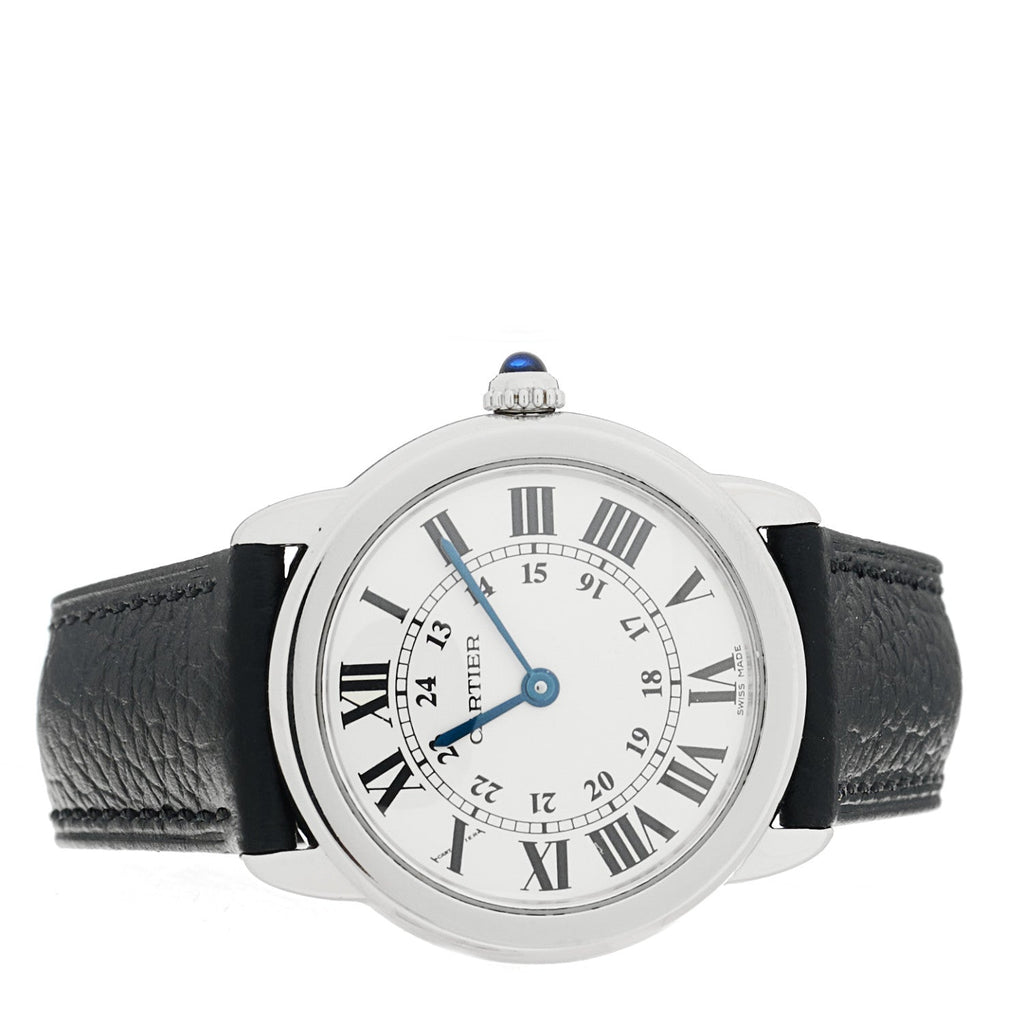 Cartier Stainless Steel Calfskin 29mm Ronde Solo Quartz Watch