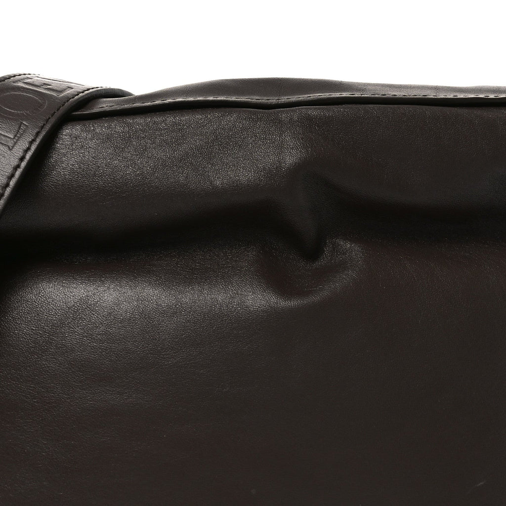 Loewe Calfskin Flamenco Puffer Knot Bag Dark Brown