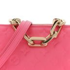 Louis Vuitton Calfskin Embossed Monogram Coussin BB Rose Fluo