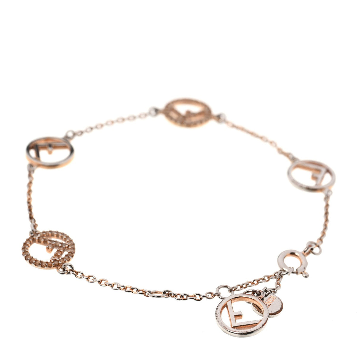 FendiMetal Crystal F is Fendi Bracelet Rose Gold