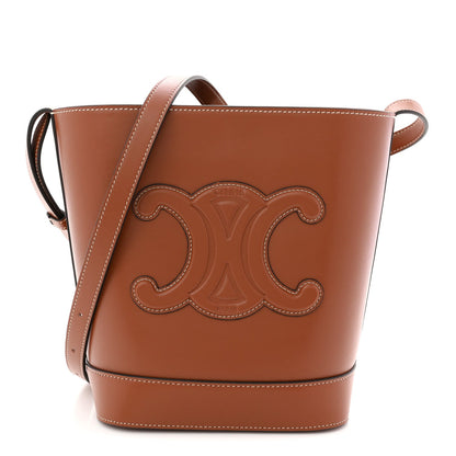 Small Calfskin Bucket Bag - Tan