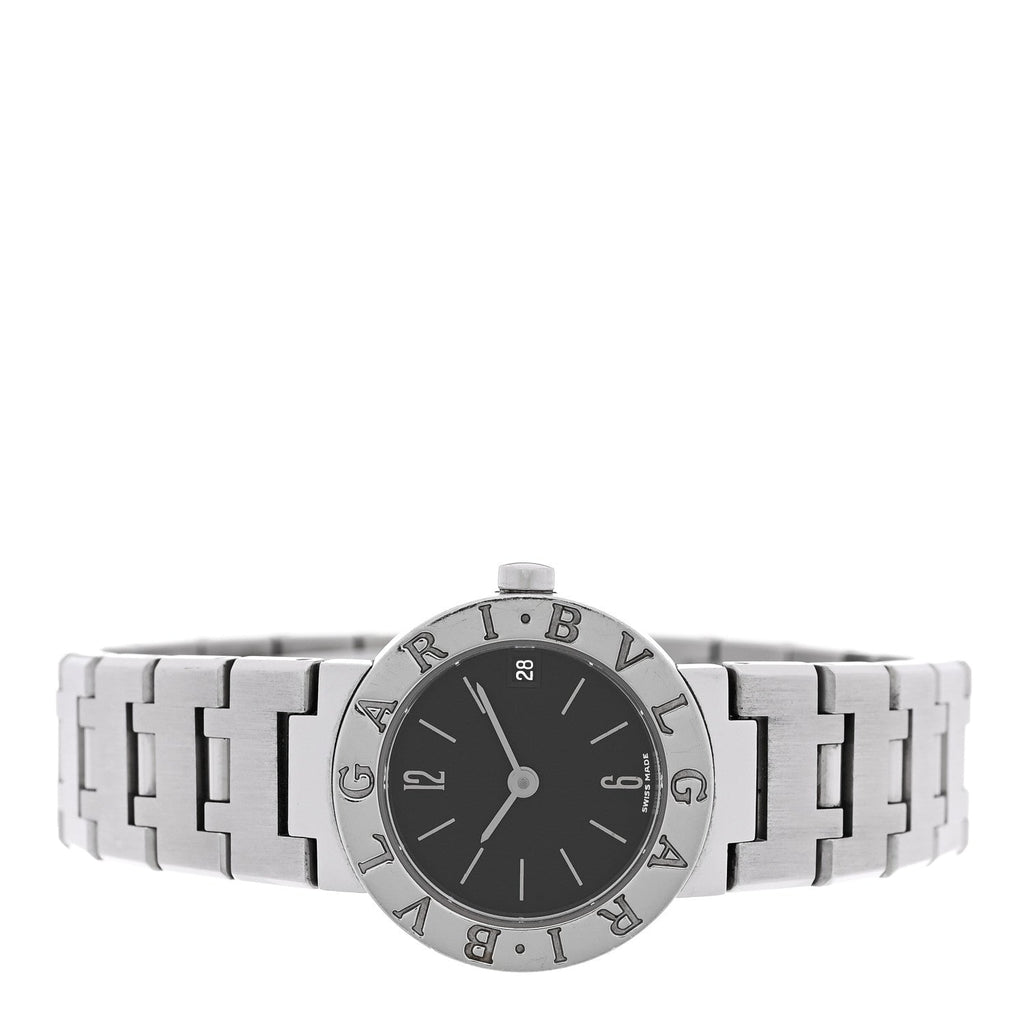 Bulgari Stainless Steel 23mm Quartz Watch Black