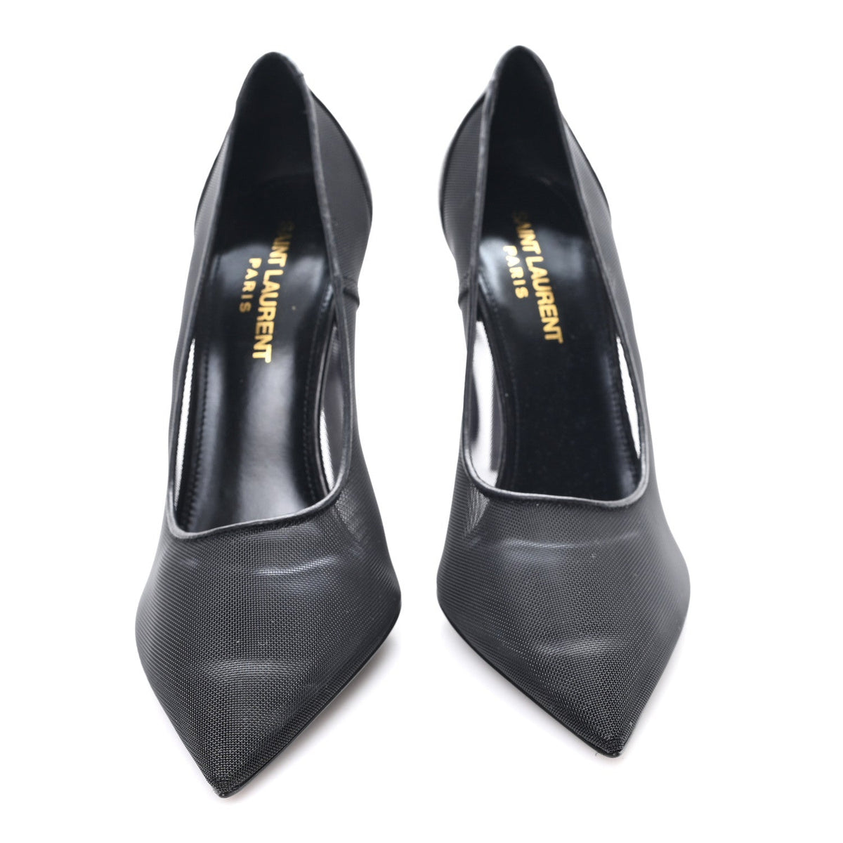 Saint Laurent Mesh Women's 105 Anja Pumps 36 Black