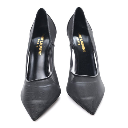 Saint Laurent Mesh Women's 105 Anja Pumps 36 Black