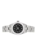 Rolex Stainless Steel 24mm Oyster Perpetual Watch Black 76080