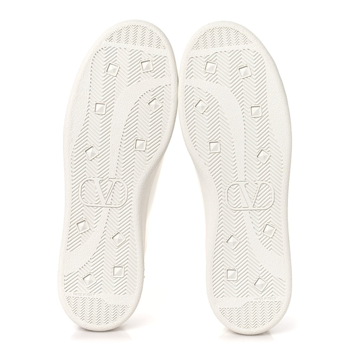 Valentino Garavani Calfskin Men's Backnet Sneakers 43.5 White