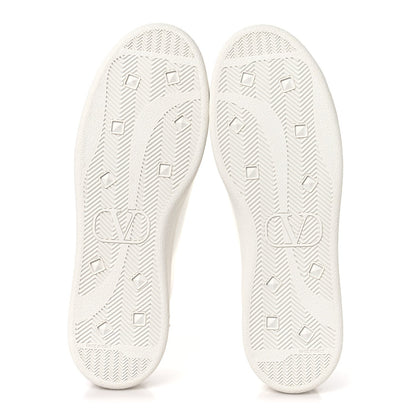 Valentino Garavani Calfskin Men's Backnet Sneakers 43.5 White