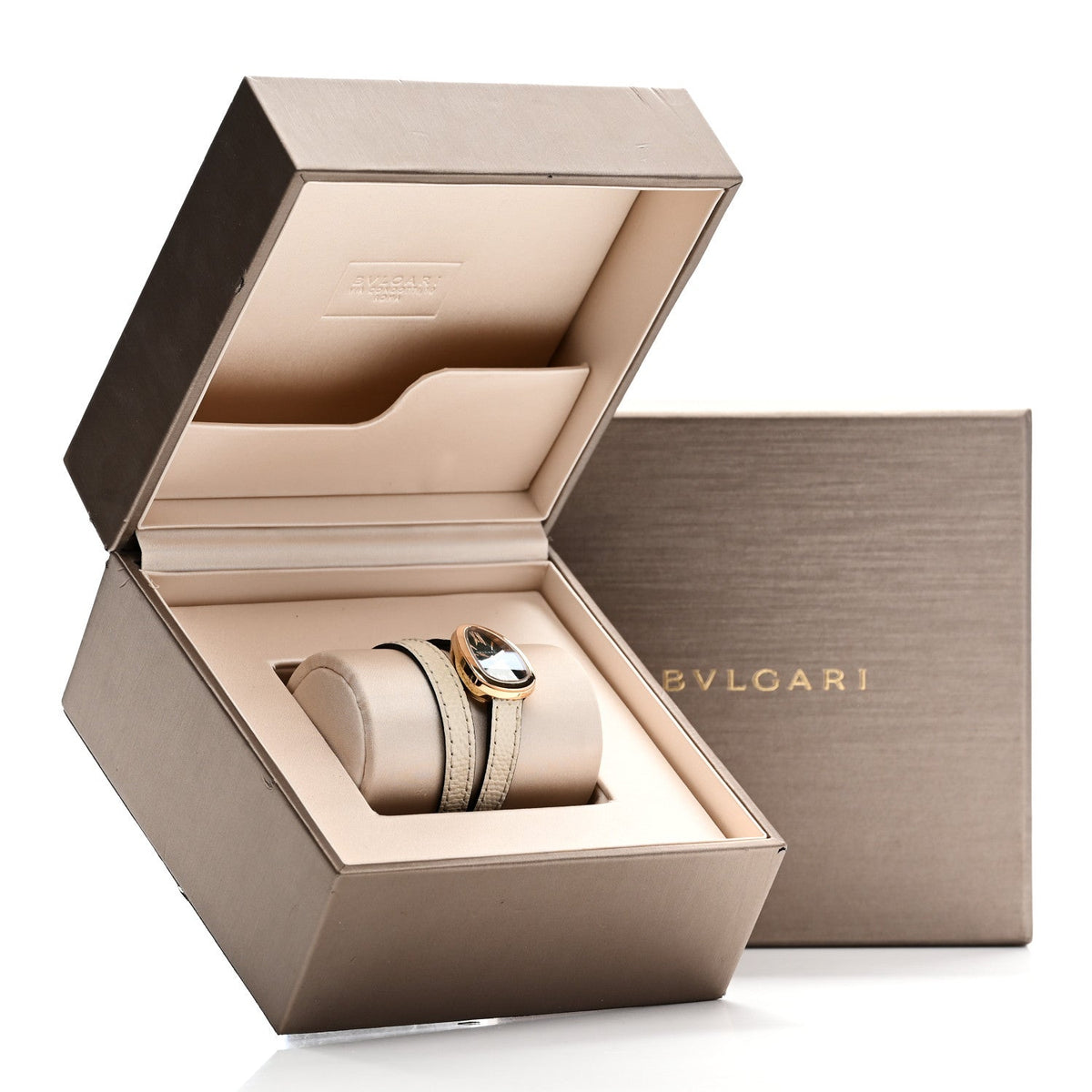 Bulgari 18K Rose Gold Lizard 20mm Serpenti Double Wrap Watch Green