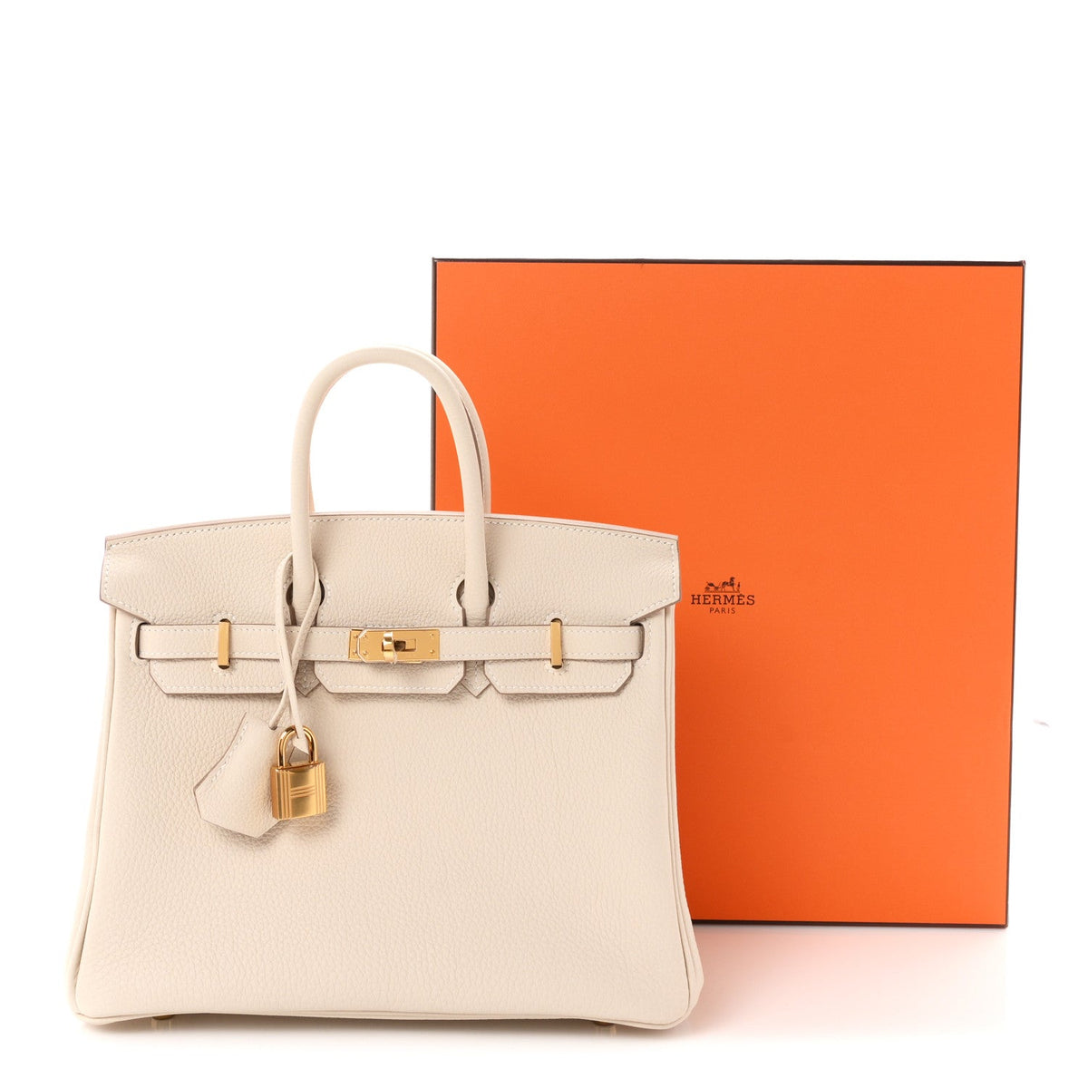 Togo Birkin 25 Craie Handbag