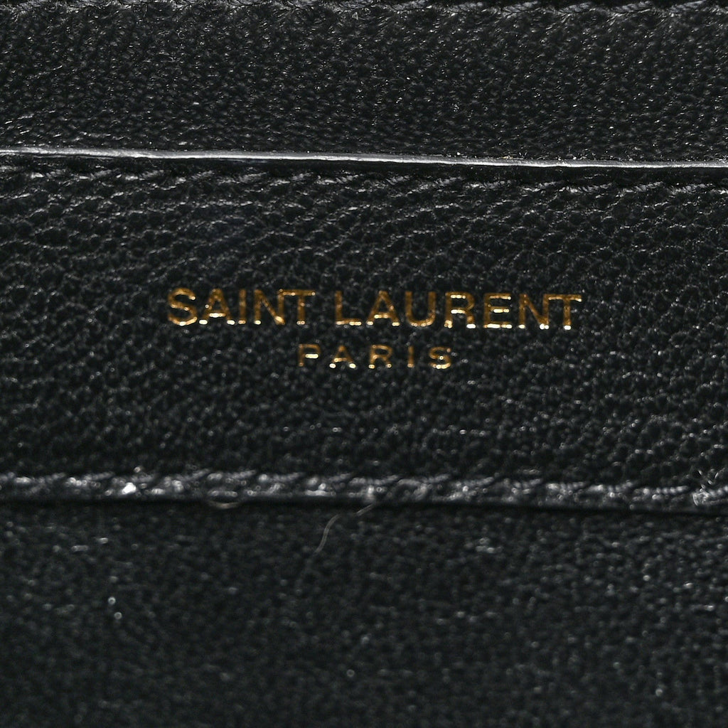 Saint Laurent Suede Le Monogramme Satchel Black
