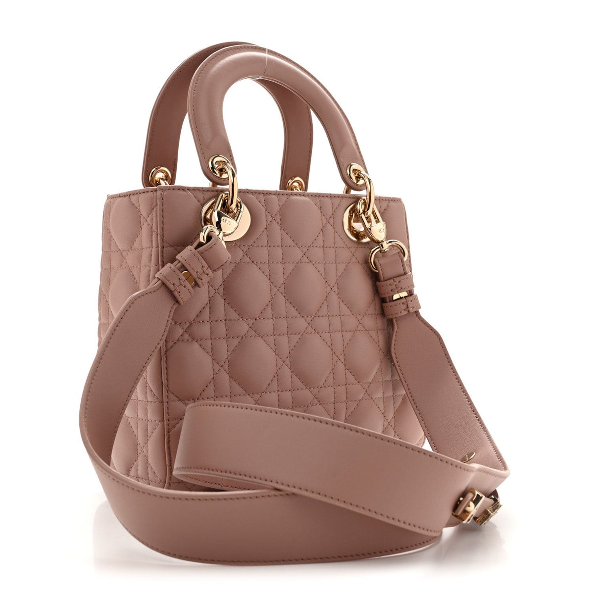 Christian Dior Lambskin Cannage Small My ABCDior Lady Dior Fard