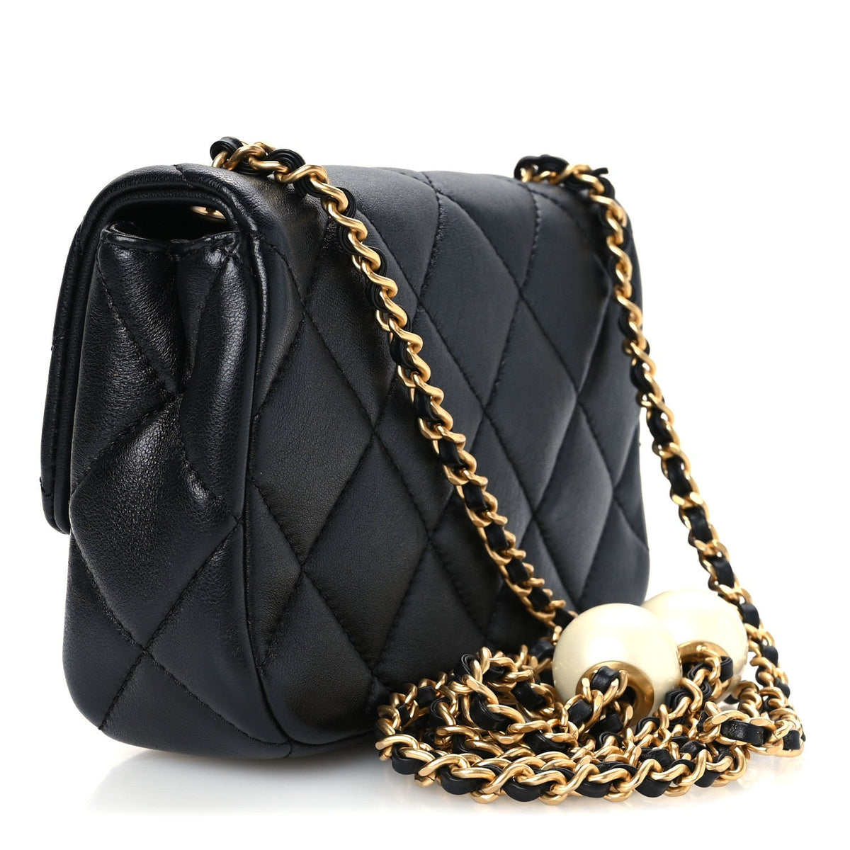 Mini Quilted Lambskin Flap Shoulder Bag