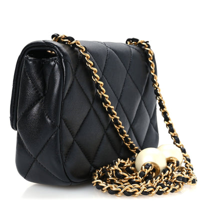 Mini Quilted Lambskin Flap Shoulder Bag