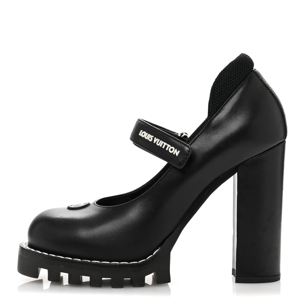 Calfskin Star Trail Ankle Pumps Black