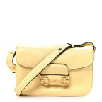 Gucci Calfskin Horsebit 1955 Aura Small Shoulder Bag Daylight Yellow
