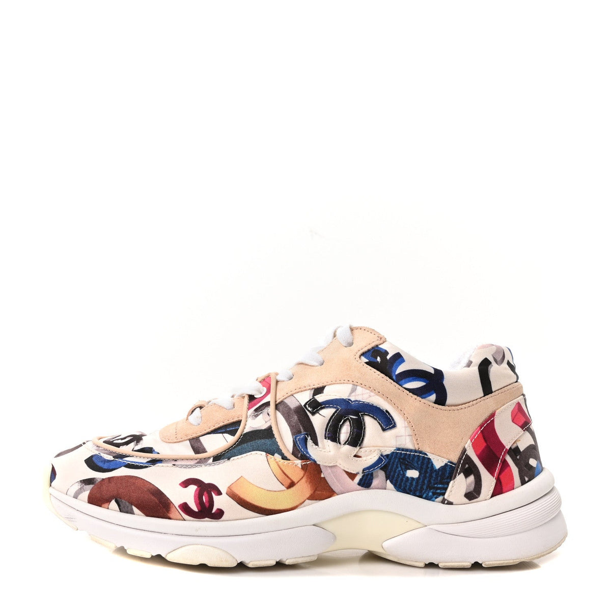 Satin Suede CC Graffiti Print Sneakers Multicolor
