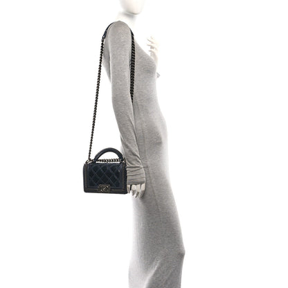 Small Quilted Goatskin Flap Shoulder Bag
