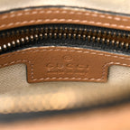 Gucci Monogram Dollar Calfskin Web Mini Bauletto Duffle Bag Black
